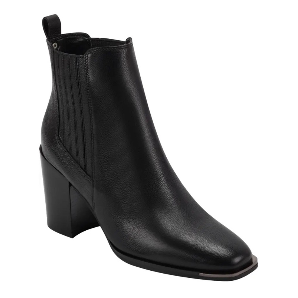 New Marc Fisher Taline Croc-Embossed Square Boot